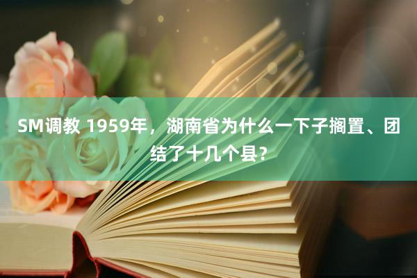 SM调教 1959年，湖南省为什么一下子搁置、团结了十几个县？