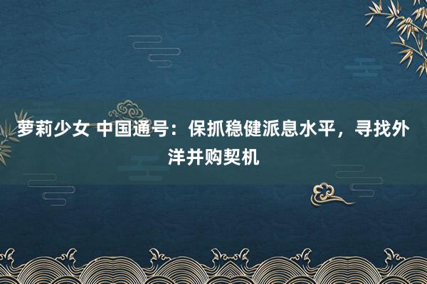 萝莉少女 中国通号：保抓稳健派息水平，寻找外洋并购契机