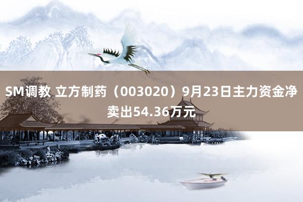 SM调教 立方制药（003020）9月23日主力资金净卖出54.36万元