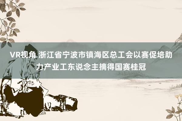 VR视角 浙江省宁波市镇海区总工会以赛促培助力产业工东说念主摘得国赛桂冠