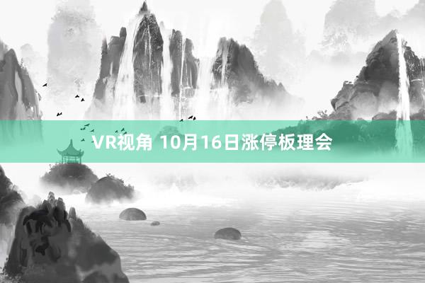 VR视角 10月16日涨停板理会