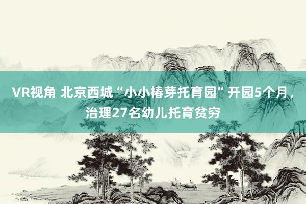 VR视角 北京西城“小小椿芽托育园”开园5个月，治理27名幼儿托育贫穷