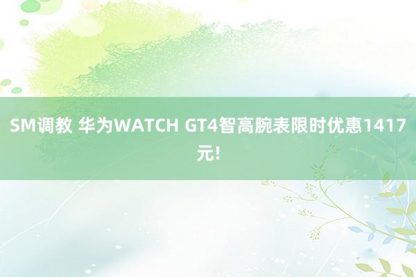 SM调教 华为WATCH GT4智高腕表限时优惠1417元!