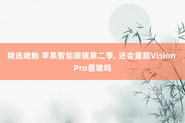 精选嫩鲍 苹果智能眼镜第二季， 还会重蹈Vision Pro覆辙吗