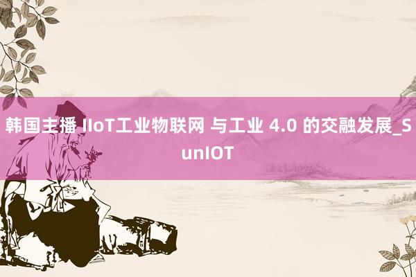 韩国主播 IIoT工业物联网 与工业 4.0 的交融发展_SunIOT