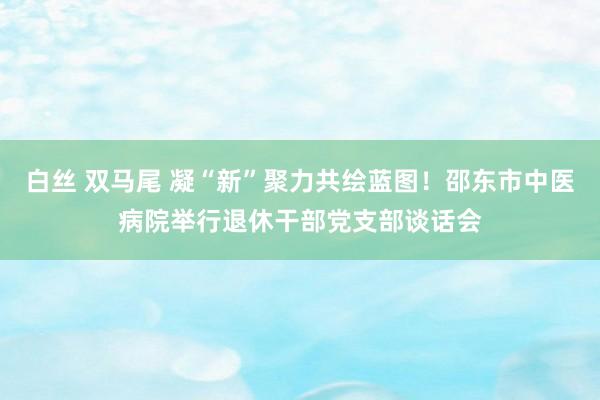 白丝 双马尾 凝“新”聚力共绘蓝图！邵东市中医病院举行退休干部党支部谈话会