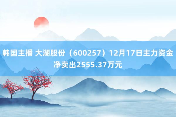 韩国主播 大湖股份（600257）12月17日主力资金净卖出2555.37万元