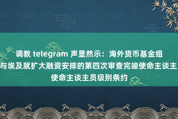 调教 telegram 声显然示：海外货币基金组织（IMF）与埃及就扩大融资安排的第四次审查完竣使命主谈主员级别条约