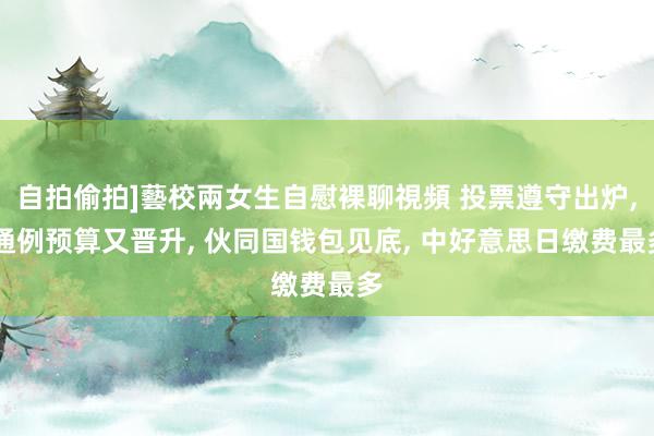 自拍偷拍]藝校兩女生自慰裸聊視頻 投票遵守出炉， 通例预算又晋升， 伙同国钱包见底， 中好意思日缴费最多