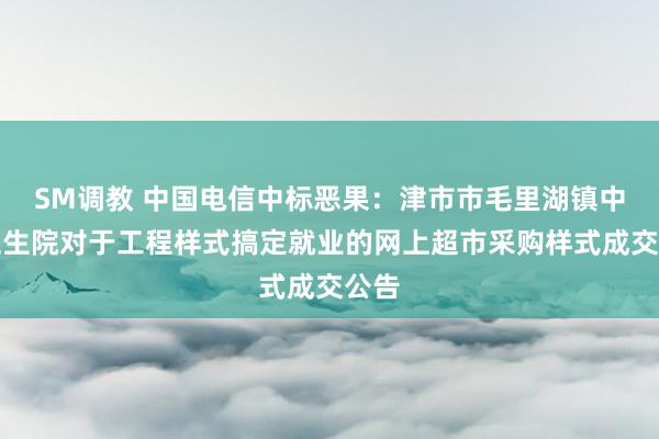 SM调教 中国电信中标恶果：津市市毛里湖镇中心卫生院对于工程样式搞定就业的网上超市采购样式成交公告