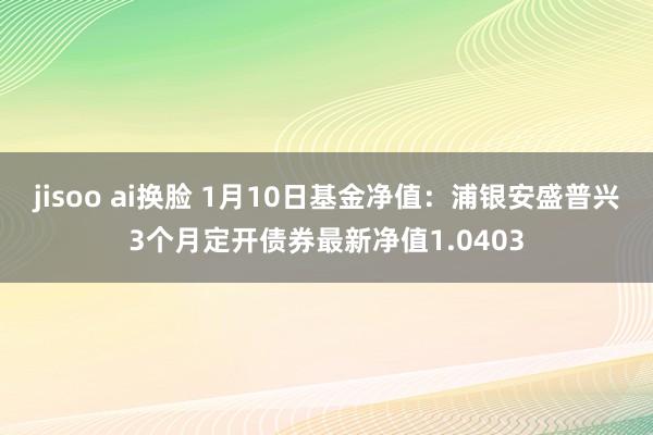 jisoo ai换脸 1月10日基金净值：浦银安盛普兴3个月定开债券最新净值1.0403