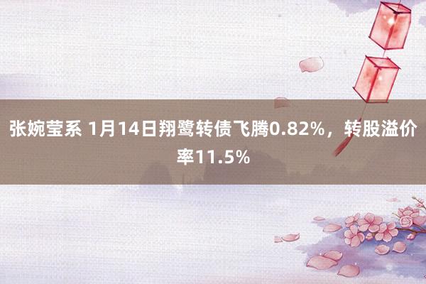 张婉莹系 1月14日翔鹭转债飞腾0.82%，转股溢价率11.5%