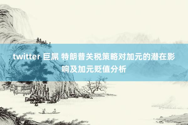 twitter 巨屌 特朗普关税策略对加元的潜在影响及加元贬值分析